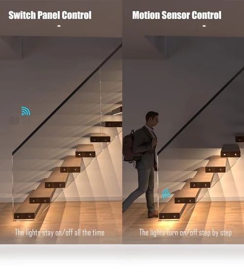 Motion Sensor LED Stair Lighting Kit — Step Lights, RWOFNIA