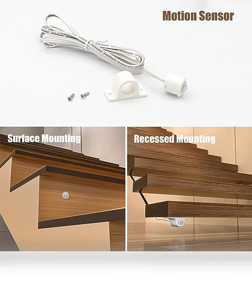 Motion Sensor LED Stair Lighting Kit — Step Lights, RWOFNIA