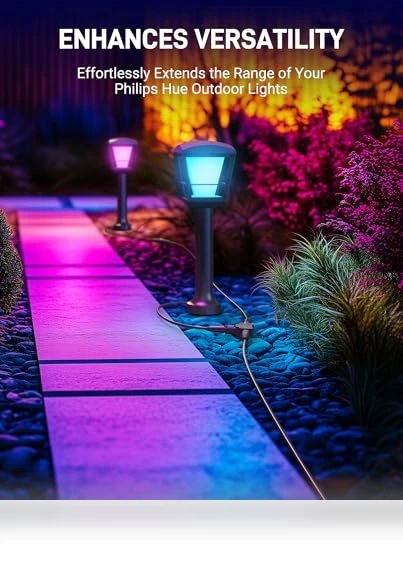 Outdoor Smart Lighting T Connector — Outdoor Security & Flood Lighting, DriveXpwr