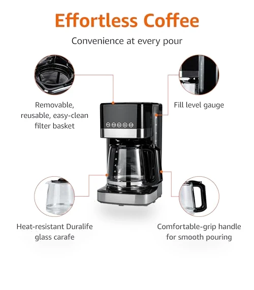 Programmable Drip Coffee Maker — Coffee & Espresso Combos, Amazon Basics