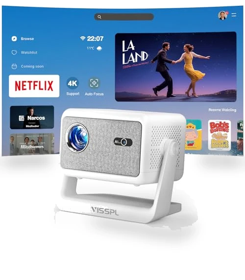 Smart Projector with WiFi and Bluetooth — Home Theater Projectors, VISSPL