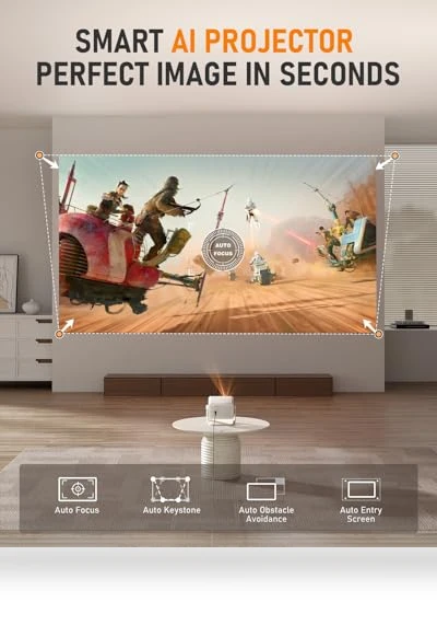 Smart Projector with WiFi and Bluetooth — Home Theater Projectors, VISSPL