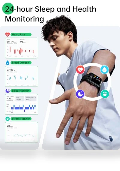 Smart Watch with Alexa, Health Monitoring, and Waterproof Design — Smartwatches, WMK