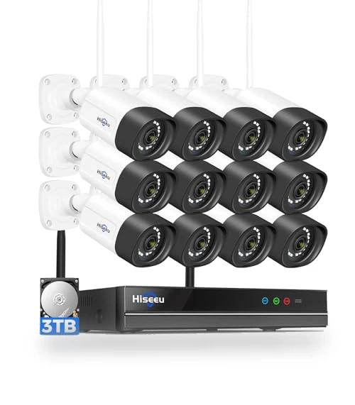 WiFi Security Camera System Outdoor — Smart Home Security, Hiseeu