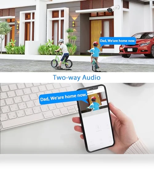 WiFi Security Camera System Outdoor — Smart Home Security, Hiseeu