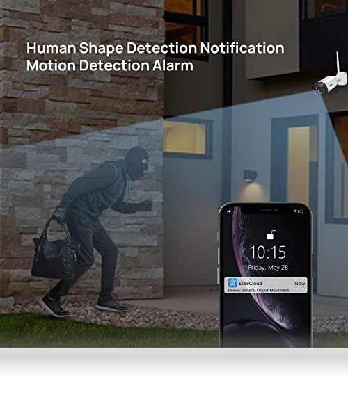 WiFi Security Camera System Outdoor — Smart Home Security, Hiseeu