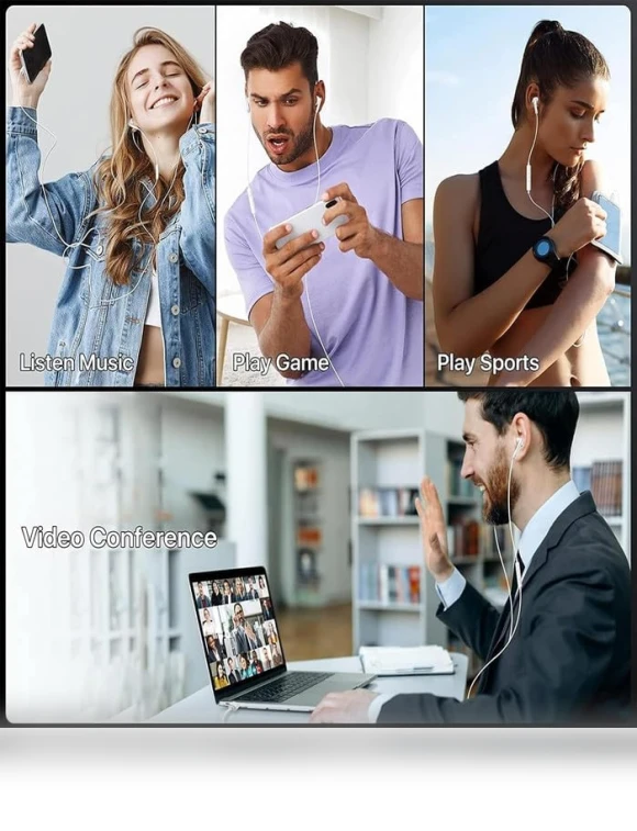 Wired Earbuds with Microphone — In-Ear Headphones, Mutsrd