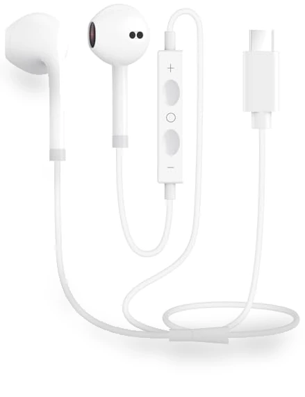 Wired Earphones with USB-C Connector — In-Ear Headphones, Lanteso