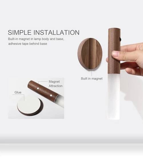 Wooden Motion Sensor Lights Indoor — Night Lights, LANDGOO