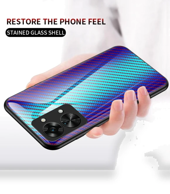 Carbon Fiber Texture Shock Absorption Protection Tempered Glass Case — Screen Protectors, Smartwatch 2025
