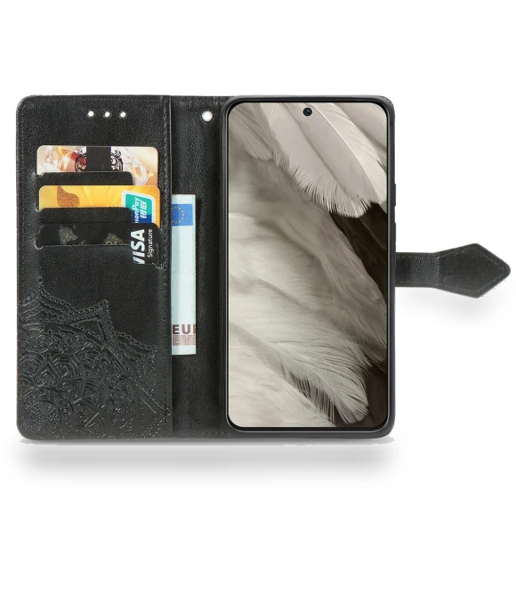 Collision Resistant PU Leather Stand Wallet Cover — Phone Accessories, Smartwatch 2025