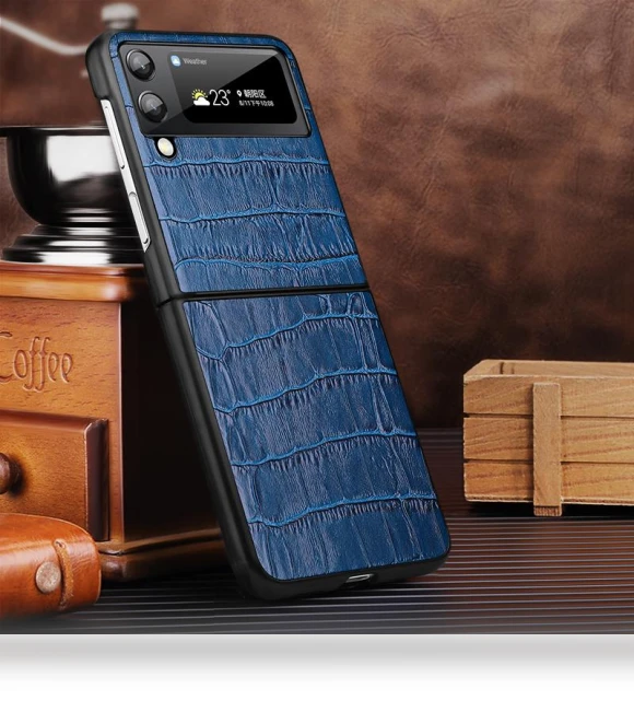 Crocodile Texture Genuine Leather Coating Anti-scratch Hard PC Phone Case — Basic Cases, Smartwatch 2025