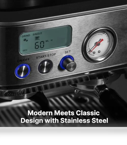 Espresso Machine with Grinder — Electric Coffee Grinders, URintells Cuising