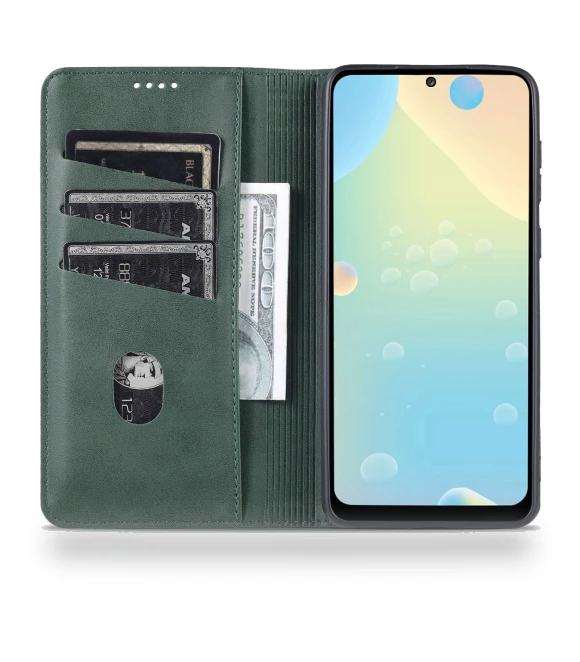 Foldable Stand Textured Leather Phone Case — Flip Cases, Smartwatch 2025