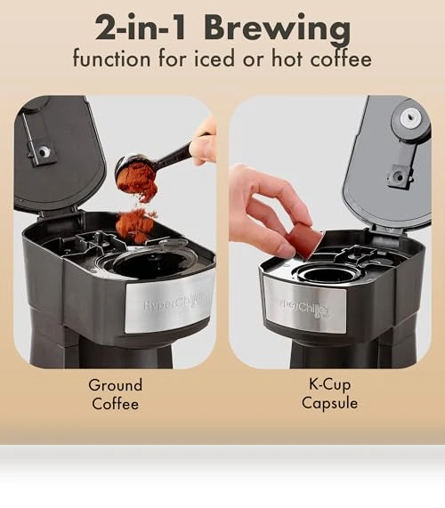 HyperChiller Iced/Hot Coffee Maker — Coffee & Espresso Combos, Elite Gourmet