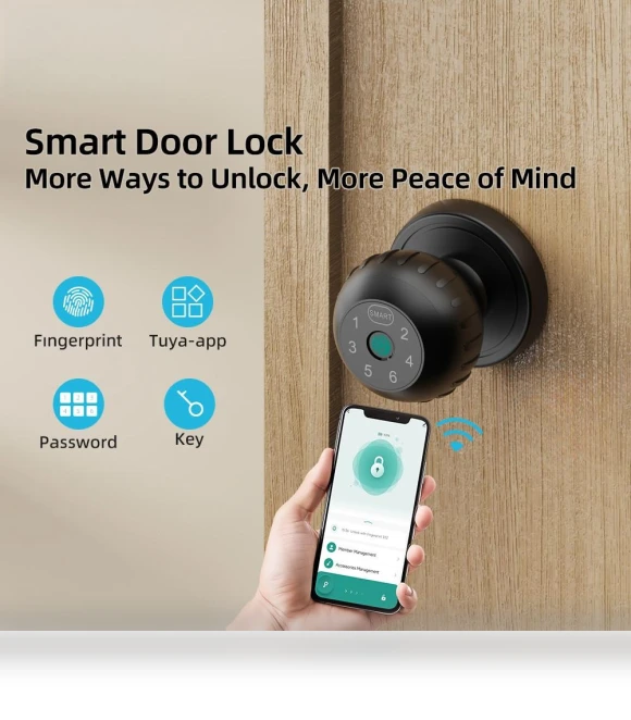 Smart Door Lock with Fingerprint — Biometric Security, The Romantics