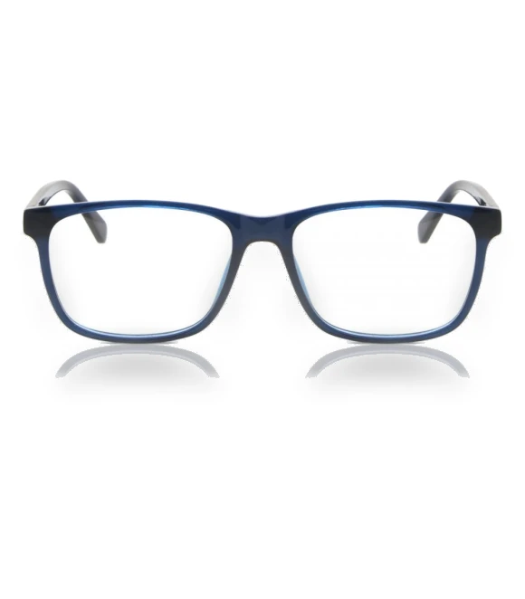 Square Glossy Dark Blue Eyeglasses — Reading Glasses, SmartBuy Collection