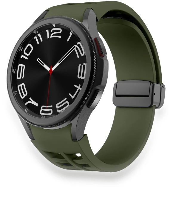 Stylish Silicone Strap with Magnetic Folding Buckle — Bands, Smartwatch 2025