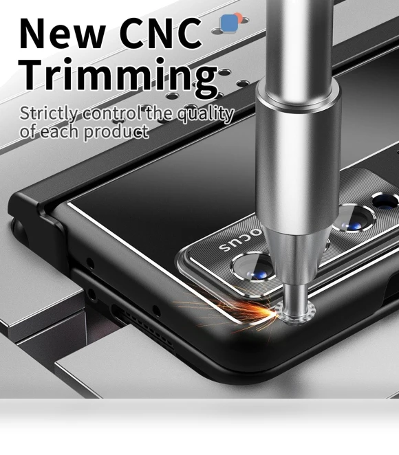 Stylus Pen Design PC+Aluminum Alloy Kickstand Phone Case with Tempered Glass Screen Film — Phone Accessories, Smartwatch 2025