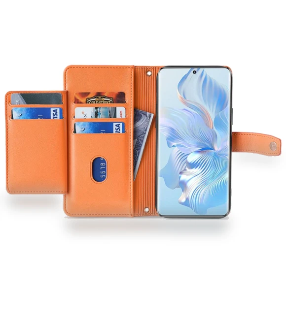 Zipper Pocket Wallet Anti-Drop Leather Phone Cover with 2 Straps — Basic Cases, Smartwatch 2025