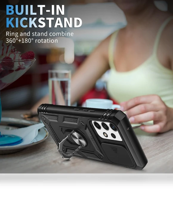 Built-in Kickstand Sliding Camera Cover Phone Case — Screen Protectors, Smartwatch 2025