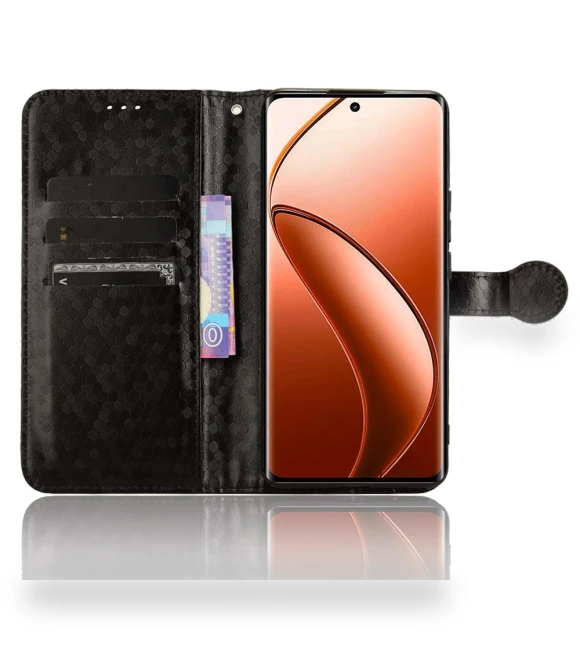 Dots Imprinted PU Leather Mobile Phone Cover with Viewing Stand — Phone Accessories, Smartwatch 2025
