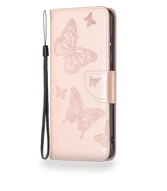 Drop-Proof Protection Multiple Butterfly Imprinted PU Leather Flip Folio Cover Wallet Stand Case — Phone Accessories, Smartwatch 2025