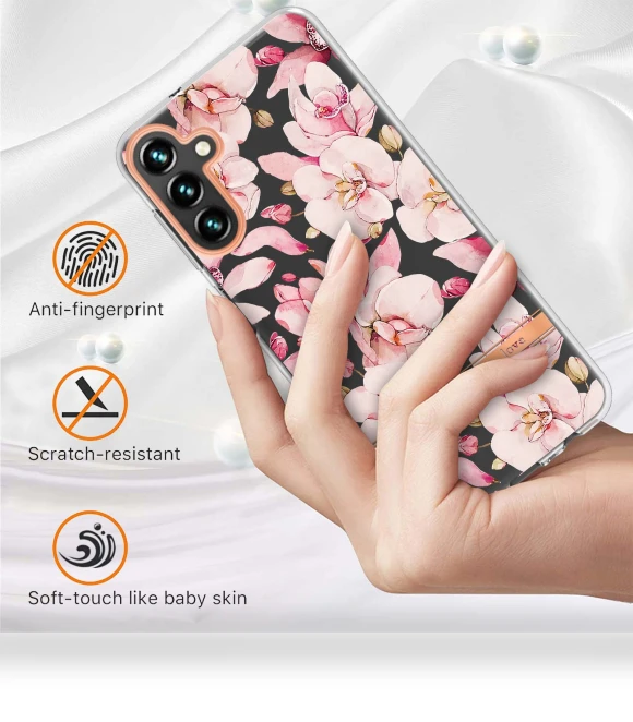 Flower Pattern Electroplated TPU Back Cover — Bumpers, Smartwatch 2025