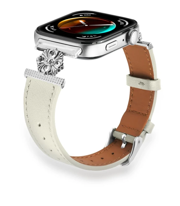 Genuine Cow Leather Flower Decor Adjustable Strap — Bands, Smartwatch 2025