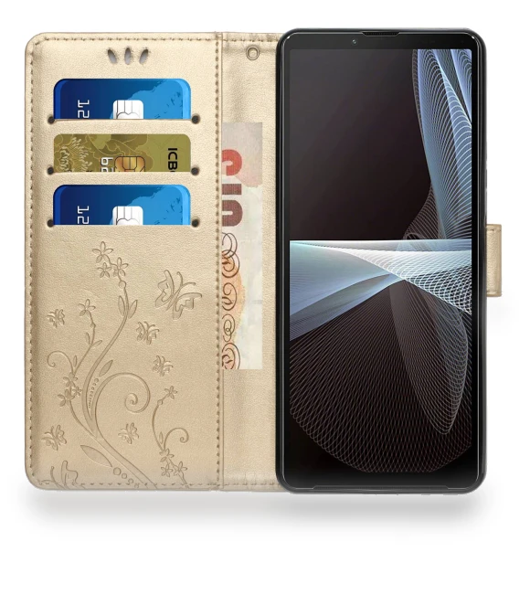 Imprinted Butterflies PU Leather Mobile Phone Flip Wallet Cover Stand — Flip Cases, Smartwatch 2025