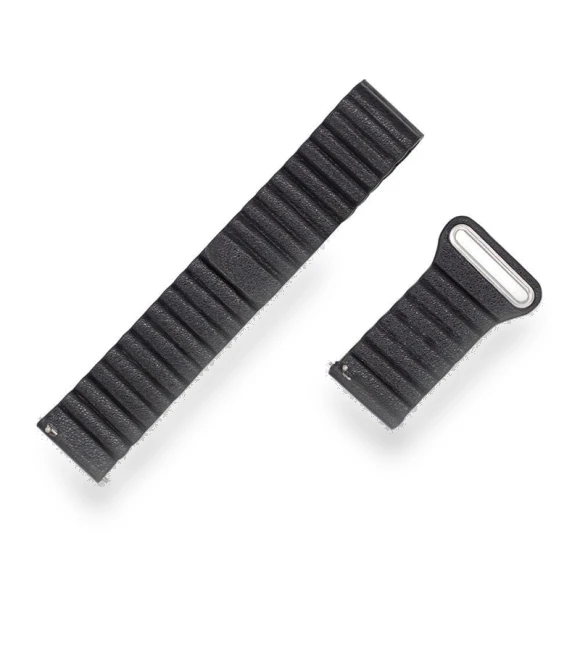 Magnetic Closure Leather+Silicone Smart Watch Strap — Smartwatches, Smartwatch 2025