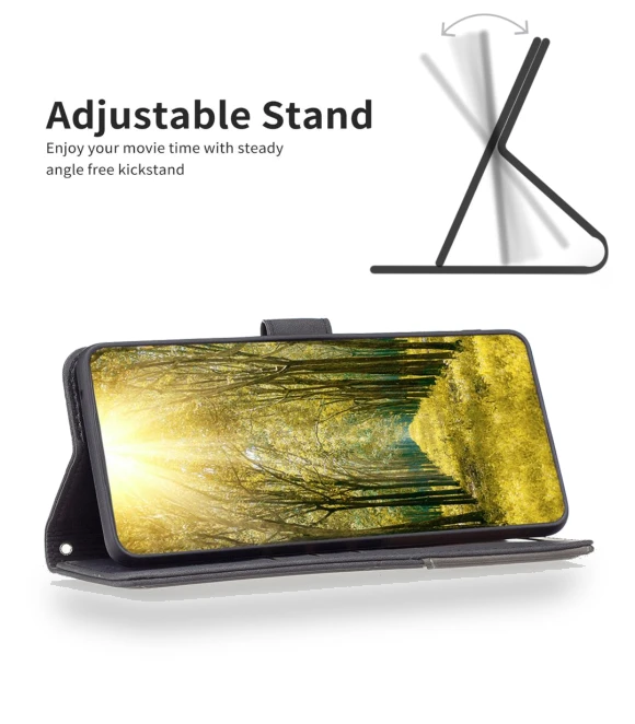 Phone Cases Wallet Stand Geometry Imprinted Leather Cover — Phone Accessories, Smartwatch 2025