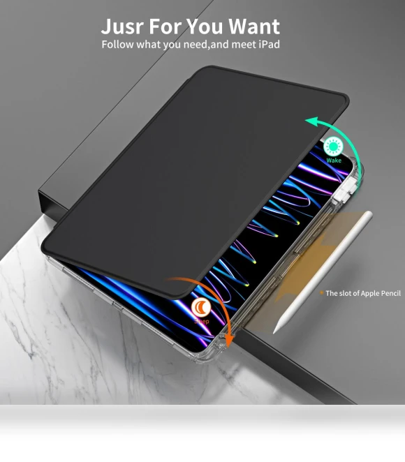 PU Leather + Acrylic Tablet Cover — Keyboard Cases, Smartwatch 2025