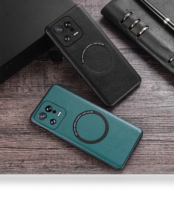 PU Leather Coated TPU+PC Back Case — Phone Accessories, Smartwatch 2025