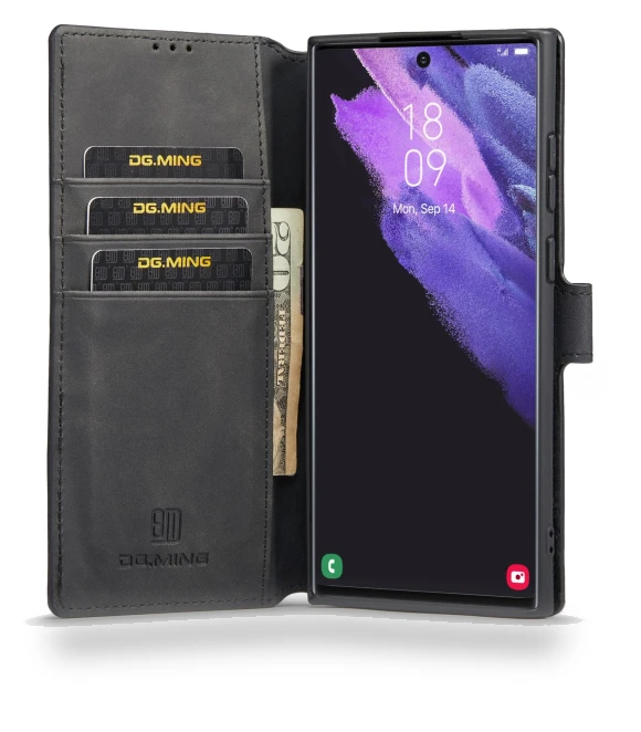Retro PU Leather Anti-drop Cover Flip Stand Wallet Phone Case — Phone Accessories, DG.MING