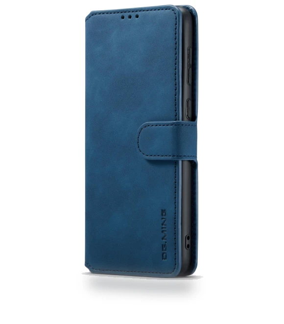 Retro Style Magnetic Closure Shockproof PU Leather Wallet Phone Case with Stand — Phone Accessories, DG.MING