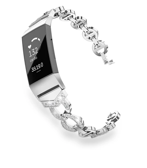 Rhinestones Decor Aluminum Alloy Replacement Smart Watch Band Wrist Strap — Smartwatch Straps, Smartwatch 2025