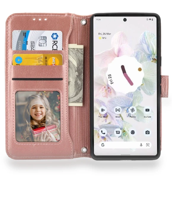 Stand Wallet PU Leather+TPU Phone Case with Straps — Phone Accessories, Smartwatch 2025