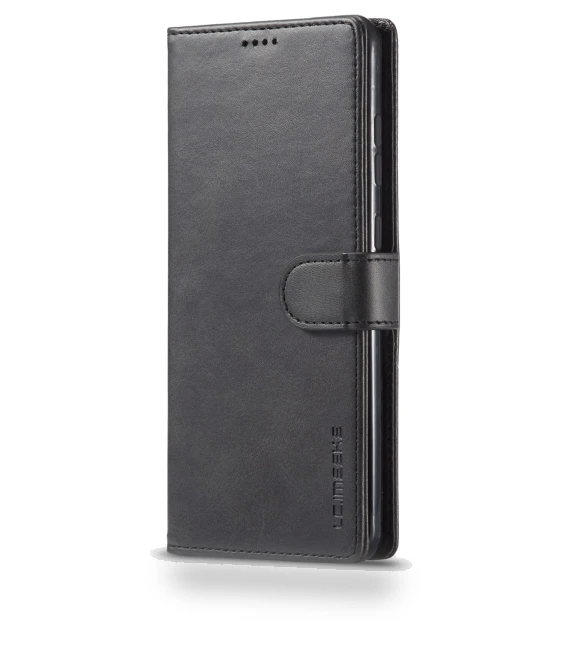 Textured PU Leather Magnetic Clasp Phone Case with Wallet Stand — Phone Accessories, Smartwatch 2025