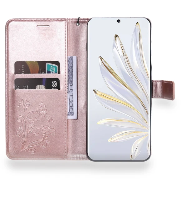 Wallet Case Floral Butterfly Imprinted Leather Phone Cover Stand — Basic Cases, Smartwatch 2025