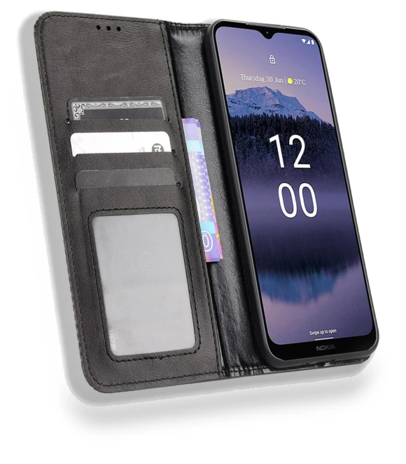 Auto Closing Magnetic Retro PU Leather Wallet Case — Flip Cases, Smartwatch 2025