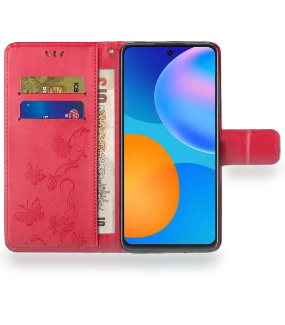 Butterfly Flower Imprinted PU Leather Phone Case Wallet Stand — Phone Accessories, Smartwatch 2025