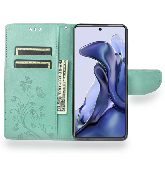 Butterfly Flower Imprinting Wallet Flip Case — Flip Cases, Smartwatch 2025
