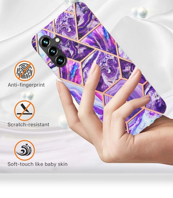 Case Splicing IMD Marble Pattern Electroplated TPU Back Cover — Phone Accessories, Smartwatch 2025