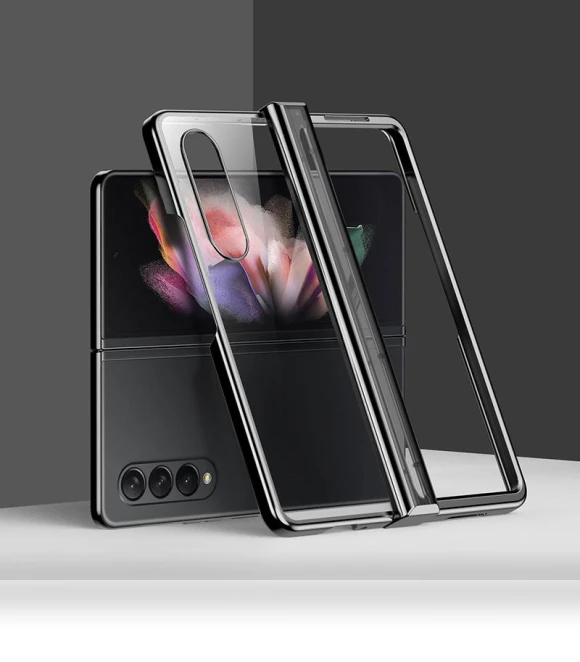 Electroplating Folding Phone Case with Side Hinge Protection — Basic Cases, Smartwatch 2025
