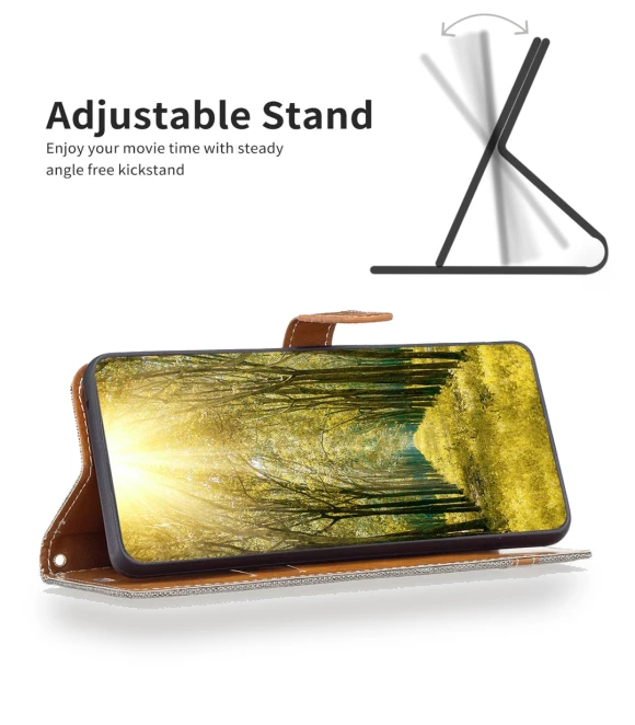 Jeans Cloth Texture Leather Wallet Mobile Cover with Stand — Phone Accessories, Smartwatch 2025