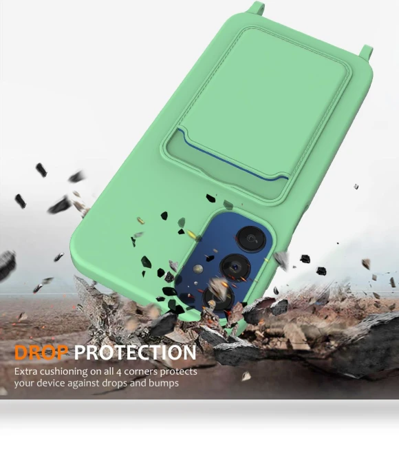Liquid Silicone Shockproof Phone Cover with Lanyard and Card Slot — Phone Accessories, Smartwatch 2025