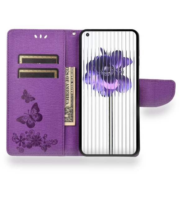 PU Leather Butterflies Flower Pattern Imprinting Phone Cover — Basic Cases, Smartwatch 2025