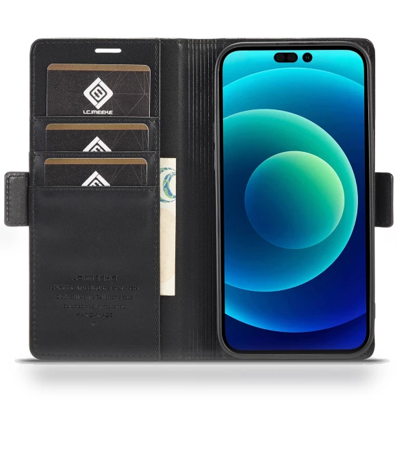 PU Leather Cover Stand Wallet with Double Magnetic Clasps Phone Case — Phone Accessories, Smartwatch 2025