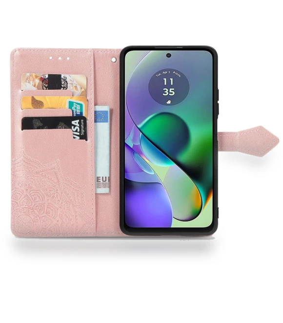 PU Leather Mandala Pattern Magnetic Closure Wallet Phone Cover — Flip Cases, Smartwatch 2025